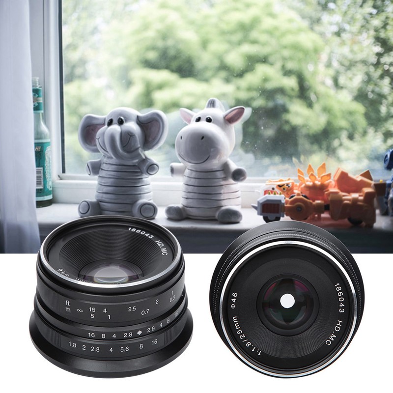 25mm F1.8 Manual Focus Lens for Fuji FX Mount Black