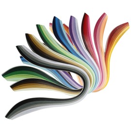 Hitefu 9 Sets Quilling Paper Strips, 3mm Width Paper Quilling Strips Supplies, Multi-Color Paper Strips Kits, 15" Length