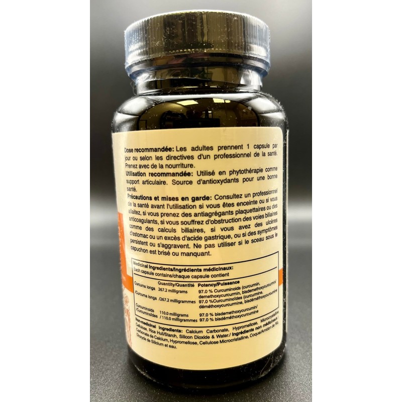 NovoCurcumin Bio-BDMC30-60 Capsules- Next Generation Highly Enhanced Curcumin
