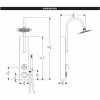 Valore VS-1000C Retrofit Easy Install Shower Panel, with German Brass
