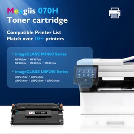 Meagiis 070H 070 High Capacity Toner Cartridge Replacement for Canon 070H Toner Cartridge for Canon imageCLASS MF465 MF462 LBP247 LBP246 Printer (070H Black, 2-Pack)