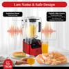 YUNLAIGOTOP Quiet Commercial Blender, 2200W Soundproof Cover Blender, Fruit Juice