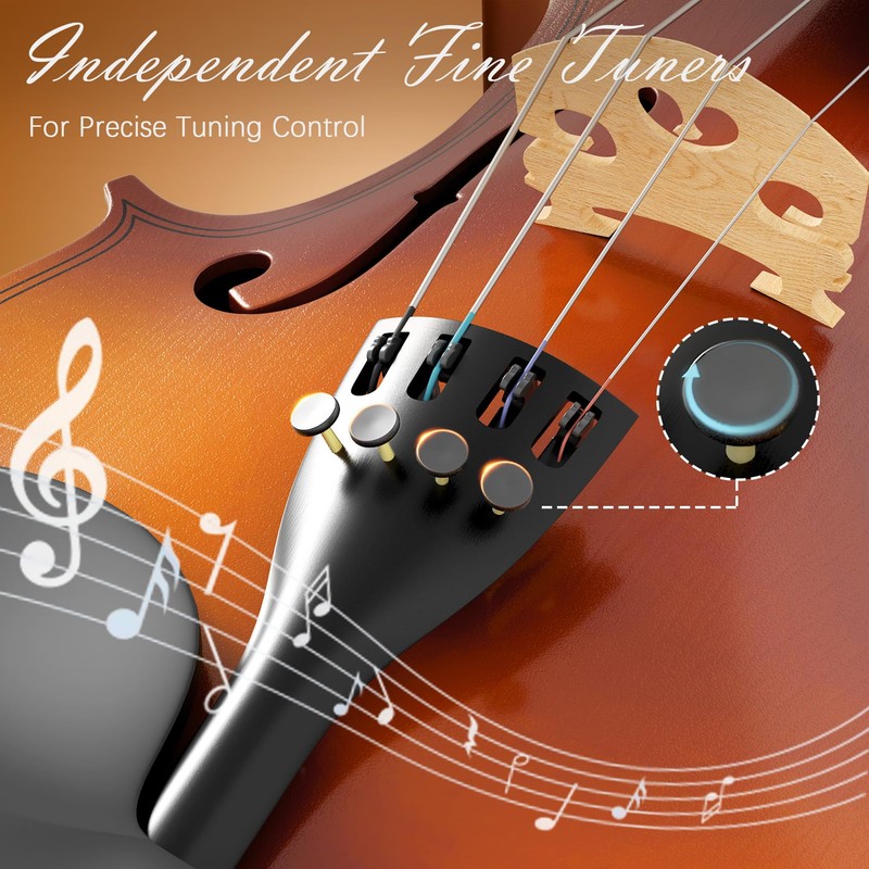 4/4 Full Size Beginner Violin, Acoustic Fiddle Set for Adults,