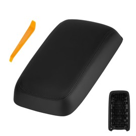 Youxmoto Center Console Lid 11-18 fit for Dodge Charger/fit for Chrysler 300 2011 2012 2013 2014 2015 2016 2017 2018; Black PU Leather Armrest Cover; fit for 1VT06DX9AA 6LC27DX9AA