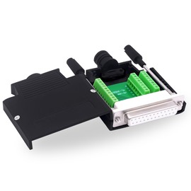 YARCHONN DB25 Solderless Connector Breakout Board RS232 D-SUB 25 Pin Serial Adapter Terminal Block with Case (Female)