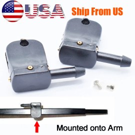 Xukey Front Windshield Washer Nozzles Jet Spray Van Trunk Universal 12mm For Wiper Arm