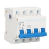 4P Miniature Circuit Breaker DIN Rail Mount Low Voltage Air