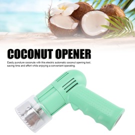 Electric Coconut Bottle Opener, Automatic Coconut Opener, Coconut Punch Opener Tool, Coconut Opener Tool Set, Stainless Steel Electric Opener Coconut Shell Remover (Green)