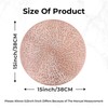 Komforbaa 4 Pcs Round Placemats,Vinyl Metallic Hollow Placemat,Rose Gold