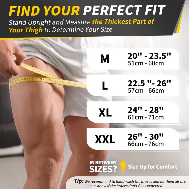 CAMBIVO Thigh Support Compression Tights 2 Pack with Hot &