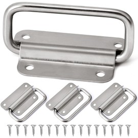 Stainless Steel Drawer Handle with Flexible Loop and Fixing Options (Medium-4pack)