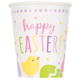 Unique U58606 Cute Easter 9 oz Paper Party Cups x 8