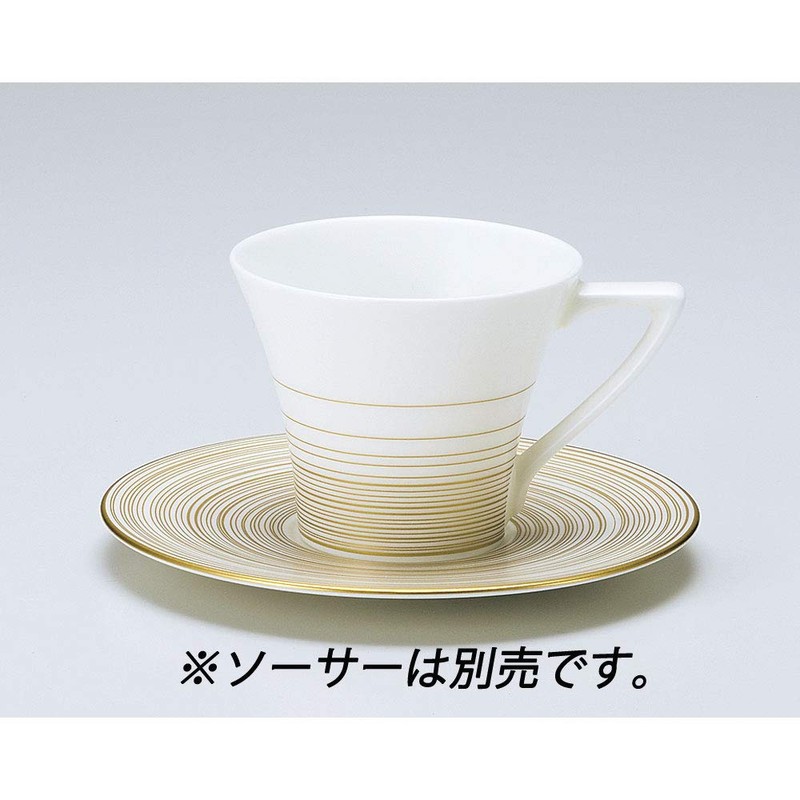 Narumi 52146-2794 Cup Saucer, Gold Swirl Band, Gold, 4.3 fl