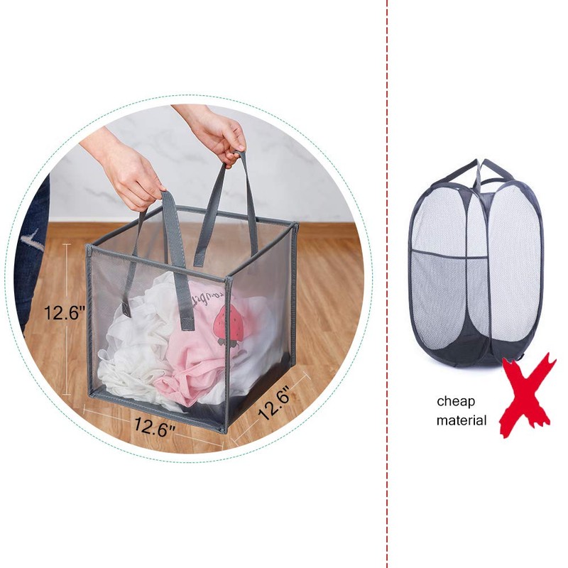HONOMA Laundry Bags Hamper Bag with Handles,Portable &Collapsible Dirty Clothes