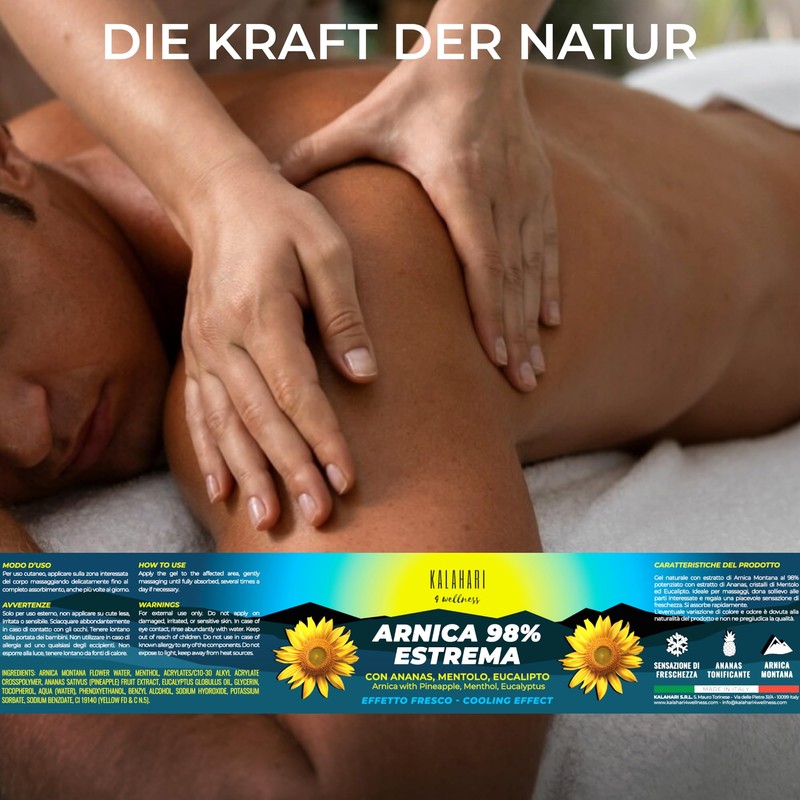 Kalahari Arnica 98% Gel - Extreme and Extra Strong Reinforced