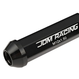 DNA MOTORING LN-ZTL-9014-15-BK 20Pcs M12 x 1.5 Aluminum Alloy Open End Wheel Lug Nuts w/Deep Drive Extension, Black, 25mm OD/90mm H