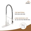 CASAINC Kitchen Faucet Matte White，1.8 gpm Spring Single Handle Kitchen