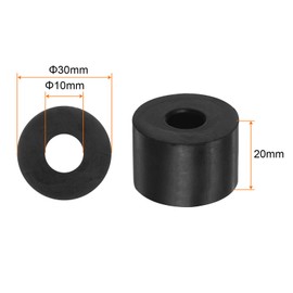 sourcing map 8pcs Rubber Spacer 1.2 Inch OD 0.4 Inch ID 0.8 Inch Thick Neoprene Round Anti Vibration Isolation Pads Isolator Rubber Washers Bushings for Home Cars Boat Accessories, Black