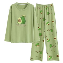 MINTLIMIT Pyjamas Set for Girls 10-16 Years Print Long Sleeves Casual Sleepwear Cotton Loungewear Set Tops & Pants Gift for Girls