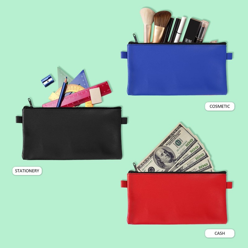 3 Double-Ear Bags, 3 Spring Rings, Portable Wallet Coin Purse,