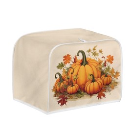 NETILGEN Toaster Cover Kitchen Bakeware Protector Fits for Most Standard 4 Slice Toasters, Keep Toaster Free From Dust And Fingerprint Oven Dustproof Cover, Pumpkin Fall Leaf
