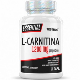 L-Carnitina Tartrato 1200 mg por Porción, Pre Workout sin Cafeína ni Estimulantes para Fuerza y Cardio, Hombre y Mujer  Testrol Essential, 60