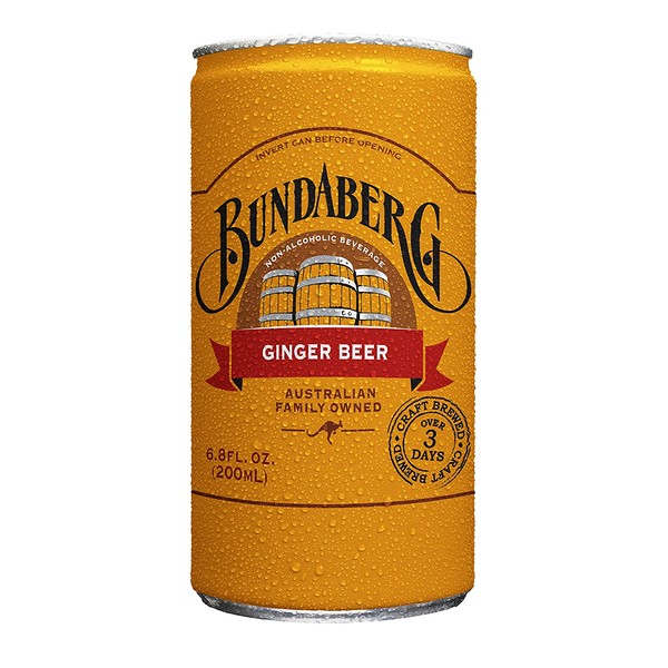 Bundaberg Ginger Beer, 6.8 fl oz Cans, (24 Pack)