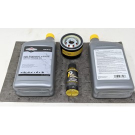 Briggs & Stratton 5W-30 (2 Quarts) Full Synthetic Vanguard Engine Oil Change Kit with Fuel Treatment