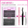 VEYESBEAUTY Eyelash Extensions Set One More + Cluster Eyelashes DIY