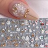 Christmas Nail Stickers Christmas Ball Nail Decals 3PCS 5D Embossed