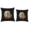 Funny Bird Feeder Cold Winter and Autumn Season Throw Pillow,