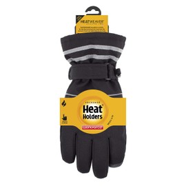 HEAT HOLDERS - Thermal Work Gloves Reflective for Winter | Gloves with Lined for Men, black