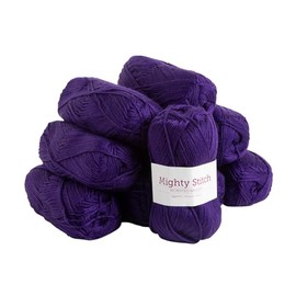 Knit Picks Mighty Stitch Acrylic and Superwash Wool Blend Worsted Weight Purple Yarn Pack - 10 skeins of 100g Each - 2080 Yards Total (Eggplant)