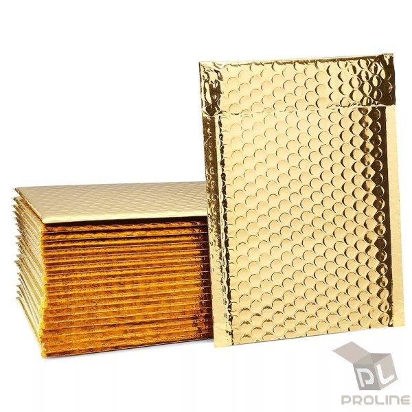 ProLine 50 #000 Glamour Metallic Gold Poly Bubble Mailers Envelopes