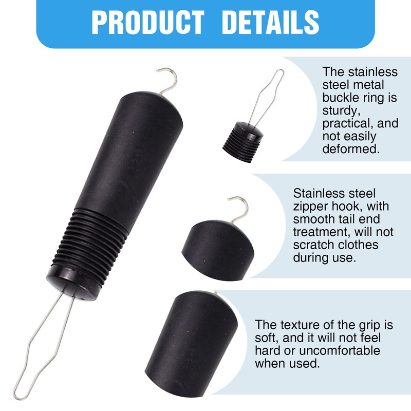 atnayo 2 Pcs Button Hook Zipper Pull Helper for One