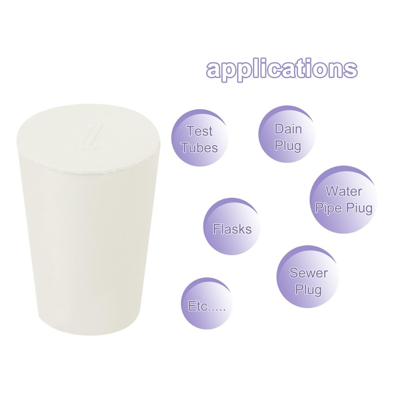 sourcing map Rubber Tapered Plug 14mm to 19mm Solid Test