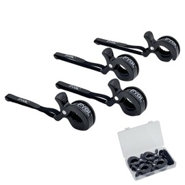 FYGL Set of 4 Blanket Clips with Elastic Belt and Storage Case for Baby Strollers, Cribs, Blankets, Towels, Multi Clips - Black