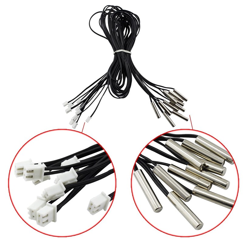 3pcs NTC 10K Digital Temperature Sensor Waterproof Probe Thermal Thermometer