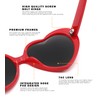 NULOOQ Polarized Heart Shaped Sunglasses for Women Retro Fashion Large