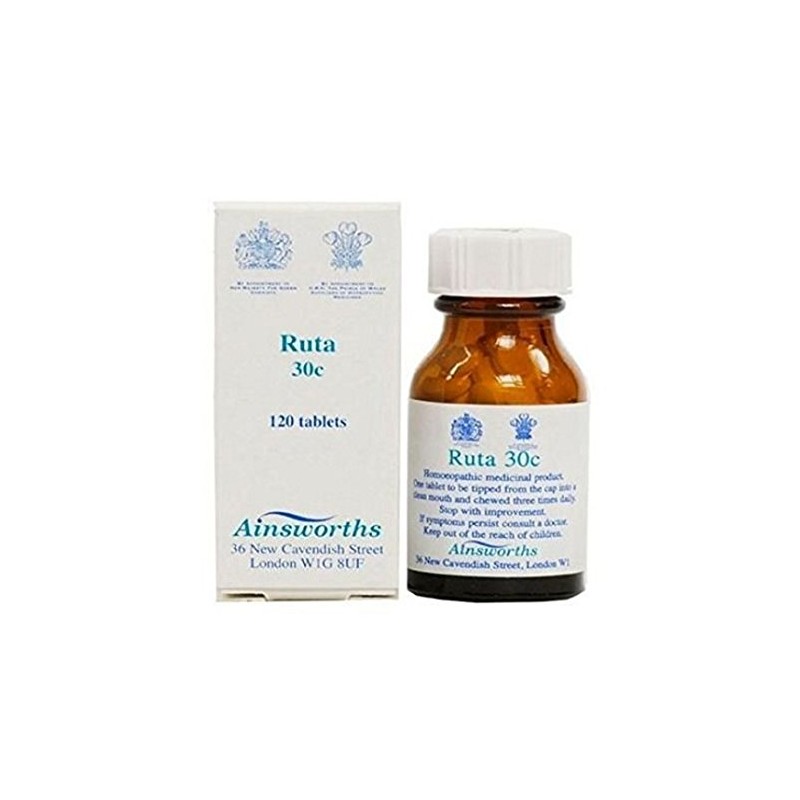 Ainsworths 30C Ruta Homoeopathic Remedy - Pack of 120 Tablets