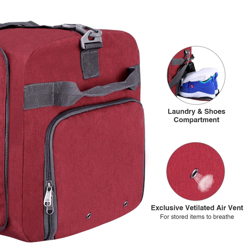 Bolsa de viaje 65L, Rojo oscuro
