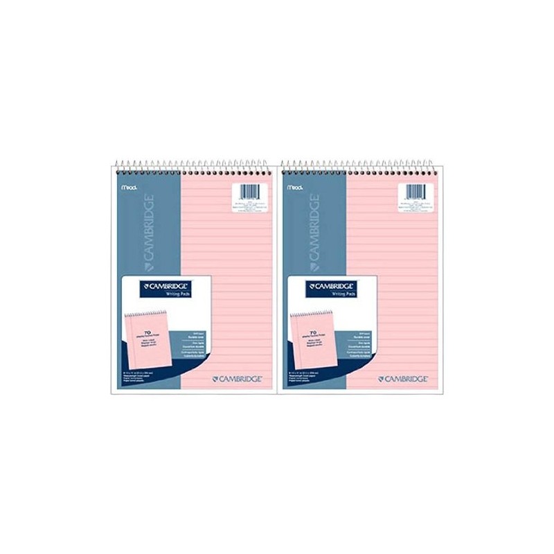 Cambridge Wirebound Legal Pad, 8.5 X 11 Inches, Rose, 70