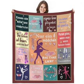 Chicnix Geschenke für Tänzerin, Kuscheldecke Flauschige Geschenkideen für Mädchen Beste Freundin Schwester Ehefrau Mama Frauen, Geburtstagsgeschenke für Tänzerin Fleecedecke 130x150cm