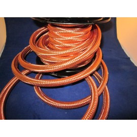 diycycleparts 1/4" COPPER BRAIDED FUEL HOSE BY THE FOOT Gas tank line chopper bobber harley