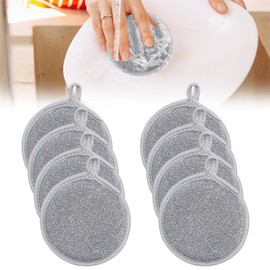 8 Pieces Multipurpose Wire Dishwashing Rags Wire Tea Towel 2024 Non Scratch Reusable Wire Tea Towel for Wet and Dry Scourer Cleaning Cloth for Kitchen Household Pan