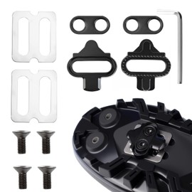 2 Stück Fahrrad Cleats mit rutschfesten Cleat-Plates, 2 Loch Fahrrad-Cleats, Schuhe Klickpedale Cleat Set, kompatibel mit MTB SPD Pedalen(SH51), für Mountainbike- und Indoor Cycling Schuhe