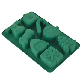 Weihnachts-Silikonformen, Antihaft-Silikonform mit 8 Hohlräumen in Weihnachtsform, Schokoladenformen für Weihnachten, Silikonbackform für Pralinen, Muffins, Cupcakes