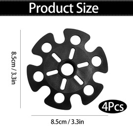 Set of 4 Hiking Pole Baskets, Non-Slip Snow Plates for Hiking Poles, Universal, Rubber Trekking Pole Tips with Thread, Protection for Hiking Pole Tips, Walking Poles, Rubber Buffer for All Floors (15