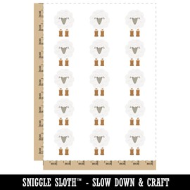 Sheep in Boots Temporary Tattoo Water Resistant Fake Body Art Set Collection - 15 2" Tattoos (1 Sheet)