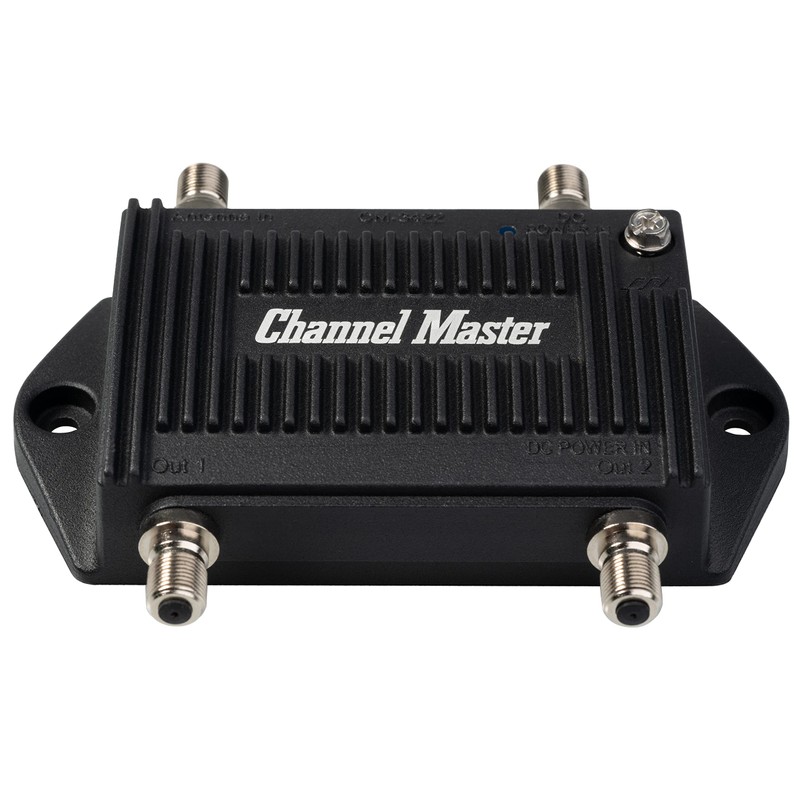 Channel Master TV Antenna Booster 2-2-Port TV Antenna Distribution Amplifier,